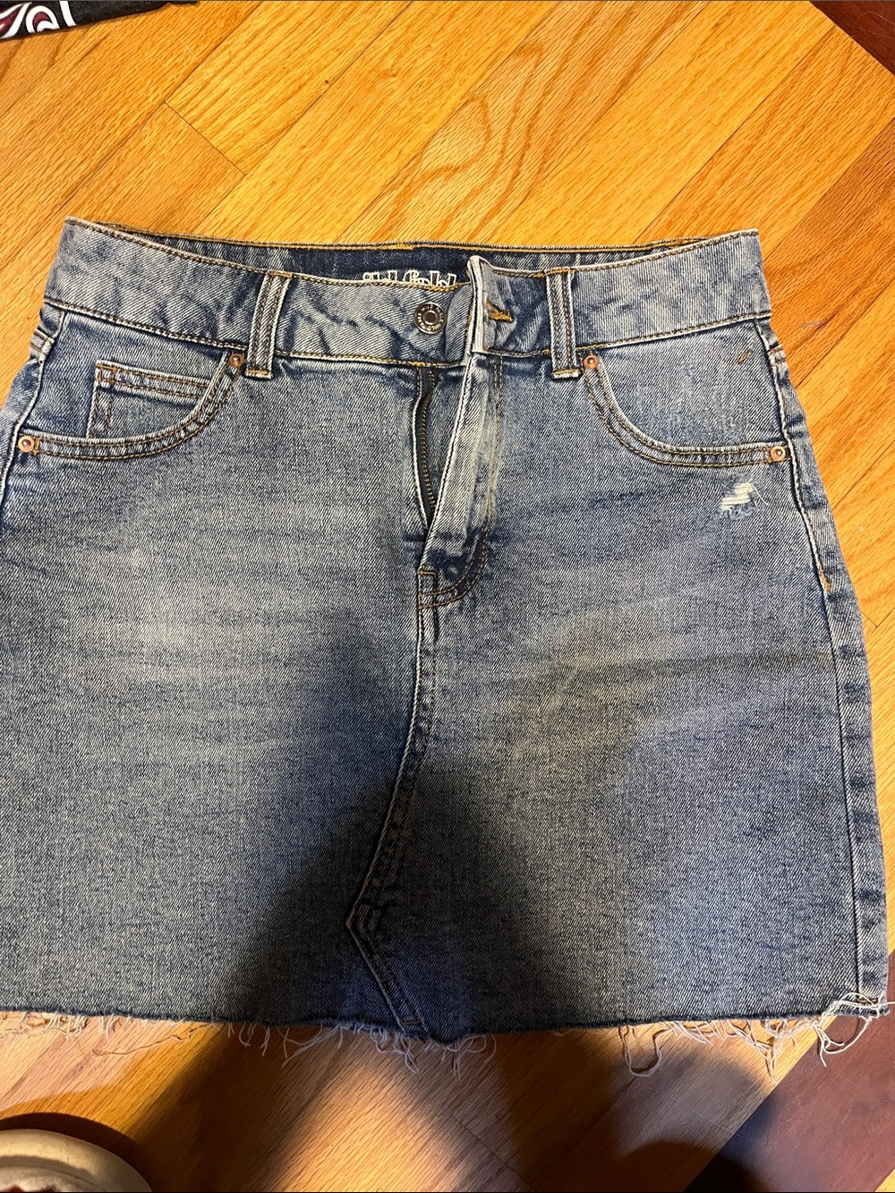 Women's Denim Mini Skirt - Light Blue